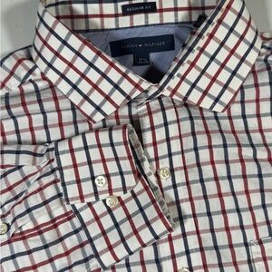 Tommy Hilfiger Men's Plaid Shirt - Red, Blue, White